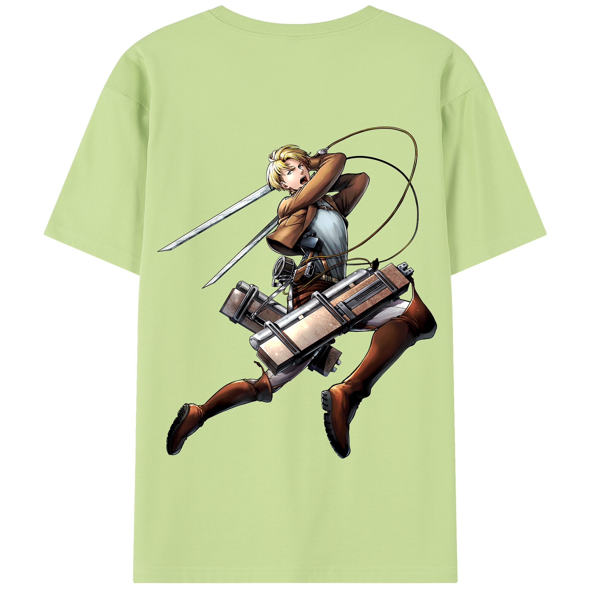（画像用） 進撃の巨人 Attack on Titan 綿100％半袖Tシャツ（背面プリント）